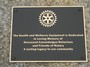 The Plaque mounted on the large rock.